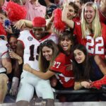 Georgia players celebrate a win over Florida.