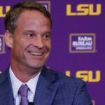 Lane Kiffin at his LSU press conference.